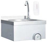 Νιπτήρας Λαντζάκι Ανοξείδ. Ατσάλι με Βρύση & Διανομέα Σαπουνιού