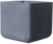 Κασπώ Πήλινο Stripe C-4170-8 37x37x32cm Dark Grey Supergreens Clay