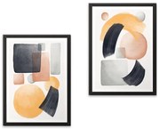 Πίνακας "Shapes" Megapap 2 τμχ. σε πλαίσιο 35x45x2εκ.