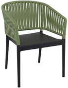 Πολυθρόνα Portofino 20.0881 58x58x80cm Olive-Black Siesta