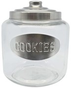 Μπισκοτιέρα Γυάλινη Cookies 800568 3000ml 19x19x19cm Clear Ankor Μέταλλο,Γυαλί