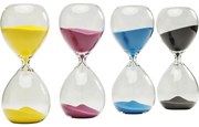 Κλεψύδρα Timer Γυάλινη Ασορτί 8,2x8,2x20 εκ. - Μαύρο