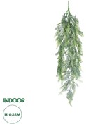 GloboStar® Artificial Garden HANGING FERN 20843 Τεχνητό Διακοσμητικό Κρεμαστό Φυτό Φτέρη Μ25 x Π12 x Υ85cm