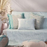 Ριχτάρι Restless White-Aqua Nef-Nef Διθέσιο 170x250cm Cotton-Polyester