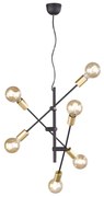 Φωτιστικό Οροφής Cross 306700632 Black-Gold Trio Lighting Μέταλλο