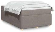 vidaXL Κρεβάτι Boxspring με Στρώμα Taupe 120x200 εκ. Υφασμάτινο