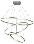 Inlight Κρεμαστό φωτιστικό LED 100W 3CCT (by switch on base)  D:60cm (6095-A-Silver) - 6095-A-Silver