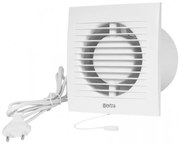 Europlast EE100WP - Εξαεριστήρας Μπάνιου Με Καλώδιο/Φις Και Διακόπτη - Κορδονάκι Λευκός 100mm