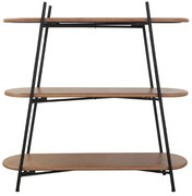 Artekko Shelf Ραφιέρα Βιβλιοθήκη 3 Επιπέδων MDF Μέταλλο Καφέ Μαύρο (108x35.5x107)cm Artekko 86709