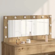 vidaXL Καθρέφτης Vanity  με φώτα LED Artisan Oak 100x45x18 εκ.
