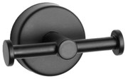 Karag 2222 55 Moderno Άγκιστρο μπάνιου διπλό Μαύρο ματ