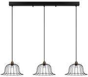 Φωτιστικό Οροφής - Ράγα Boey 942FLG1182 147x35x31/121cm 3xE27 40W Black-Gold Opviq