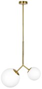 SE 110-15-23 PRATO PENDANT BRASS GOLD WITH 2 OPAL GLASSES Φ15,23 Γ4 HOMELIGHTING 77-4490