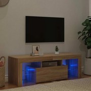 vidaXL Έπιπλο Τηλεόρασης με LED Sonoma Δρυς 120x35x40 εκ.
