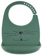 Σαλιάρα Σιλικόνης (18x28) Trois Kilos Sept Cat Πράσινη 55-8085402