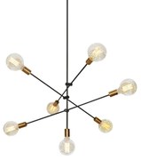 SE 136-7 CODY PENDANT BLACK &amp; BRUSHED BRASS Δ4 HOMELIGHTING 77-3534