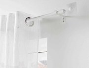 Μονό Κουρτινόξυλο Sarita Douceur d'intérieur με διάμετρο 19mm και επέκταση 120 - 210cm - White