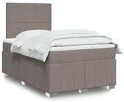 vidaXL Κρεβάτι Boxspring με Στρώμα Taupe 120x190 εκ. Υφασμάτινο