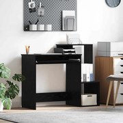 vidaXL Γραφείο Μαύρη Οξυά 106 x 41 x 88.5 εκ. Επεξεργασμένο ξύλο