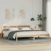 vidaXL Σκελετός Κρεβατιού Καφέ 200 x 200 cm Μασίφ ξύλο πεύκου