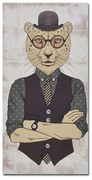 Πίνακας Σε Καμβά Mr Cat 016256 30x60xH1,8cm Multi Vertical Ξύλο, Καμβάς