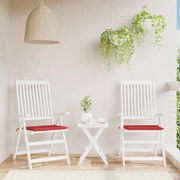 vidaXL Μαξιλάρια Καρέκλας Κήπου 2τεμ Κόκκινα 50x50x4 εκ. Oxford Ύφασμα