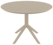 Τραπέζι Sky 20.0811 Φ105x74cm Πολυπροπυλένιου Taupe Siesta