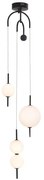 Φωτιστικό Οροφής Τρίφωτο LED Aca Amelia TNK323LED19P Black