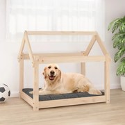 vidaXL Κρεβάτι Σκύλου 81x60x70 εκ. από Μασίφ Ξύλο Πεύκου