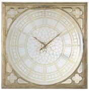 Artekko Clock Ρολόι Τοίχου MDF Γυαλί Χρυσό (124.5x6.4x124.5)cm Artekko 32053