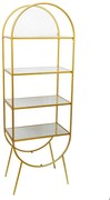 Ραφιέρα Οβάλ Χρυσή Με Καθρέπτες 65x40x195εκ. Zen Collection 24.37.51149
