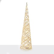 "WHITE &amp; GOLD CONE TREE" 40 MINI WW LED ΛΑΜΠ. ΜΠΑΤ. 3ΧΑΑ,IP20 Φ20.5X80CM ACA X11401117