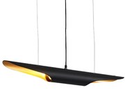 Φωτιστικό οροφής Gikline pakoworld μαύρο-χρυσό μέταλλο Φ60x6εκ (1 τεμάχια)
