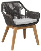 Πολυθρόνα Barbara/Rope 01-00-2307 64x62x77cm Dark Grey