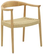 Intrahome Πολυθρόνα Juvan Intrahome φυσικό rubberwood 64x53x77εκ | SKU: INTRAPA-374111135