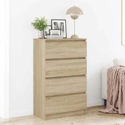 vidaXL Συρταριέρα Sonoma Δρυς 60 x 35 x 98,5 εκ. Επεξεργασμένο Ξύλο