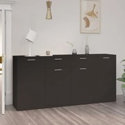 vidaXL Μπουφές Μαύρος 160 x 36 x 75 εκ. Επεξ. Ξύλο