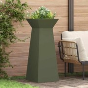 vidaXL Γλάστρα Πυλώνας 2 pcs Ελιά 40 x 40 x 100 cm Ατσάλι