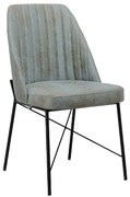Καρέκλα Τραπεζαρίας Colette Fylliana Γαλάζιο - Καφέ 48x47x83εκ. 2αδα 48x47x83 εκ.