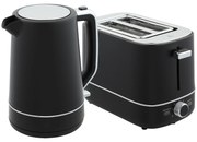 HOMCOM Σετ βραστήρα 1,7 L και τοστιέρα με 6 επίπεδα ροδίσματος, Μαύρο/Ατσάλι