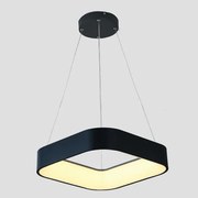 Eurolamp Φωτιστικό Κρεμαστό Τετράγωνο LED 40W 3000K 3400lm 60x60cm Μαύρο 144-17020
