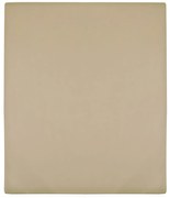 vidaXL Σεντόνι με Λάστιχο Taupe 90 x 200 εκ. Βαμβακερό Ζέρσεϊ