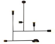 Φωτιστικό Οροφής  HL-3525-6 RODNEY BLACK PENDANT - 21W - 50W,51W - 100W - 77-3814