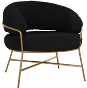 Πολυθρόνα Trudi Μπουκλέ HM8639.24 84x79x76cm Black