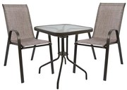 ΣΕΤ ΤΡΑΠΕΖΑΡΙΑ 3ΤΜΧ ΚΑΡΕΚΛΕΣ ΚΑΙ ΤΡΑΠΕΖΙ 60x60 HM5183.02