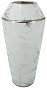 Βάζο Κρακελέ 15-00-22958 Φ14,5x30cm Silver-White Marhome Ceramic