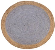 Χαλι Delhi Χειροποιητο Br-2941 -   Natural-Ciel New Plan 120X120cm Round