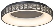 Πλαφονιέρα Οροφής Paper Fest Μαύρο 61xH10,5cm Led max 76w 4900lm CCT 3000-6000K Dimmable by Remote Control Sun Light FORTE-60-BK