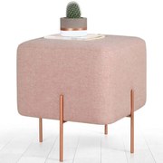 Σκαμπό Copper 209FLF1186 40x40x42cm Pink