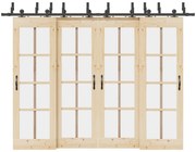 vidaXL Μηχανισμός Συρόμενης Μεσόπορτας Μαύρος 305 εκ. Ατσάλινος